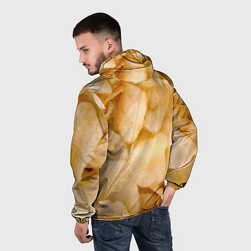 Мужская ветровка Чипсы текстура / 3D-Белый – фото 4