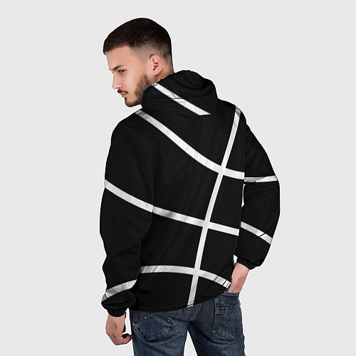 Мужская ветровка Трэйл Блэйзерс - черный мяч / 3D-Черный – фото 4