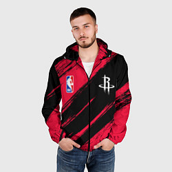 Ветровка с капюшоном мужская Хьюстон Рокетс - цвета команды, цвет: 3D-черный — фото 2