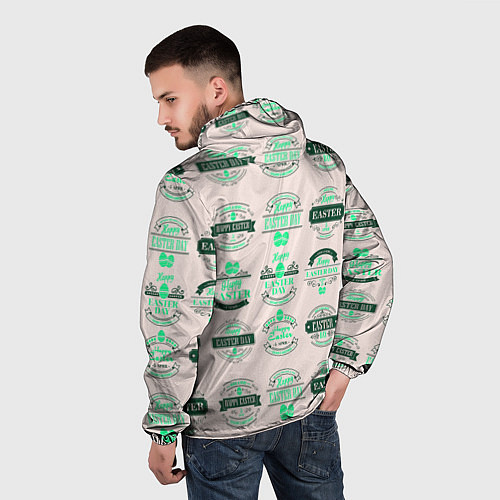 Мужская ветровка Easter turquoise / 3D-Белый – фото 4