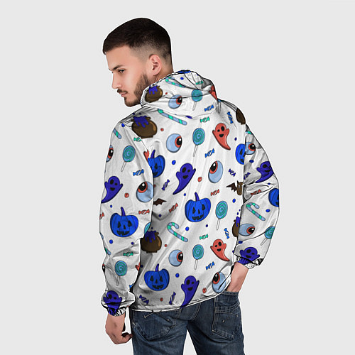 Мужская ветровка Halloween white / 3D-Белый – фото 4