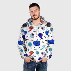 Ветровка с капюшоном мужская Halloween white, цвет: 3D-белый — фото 2