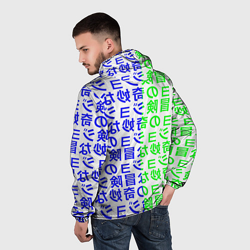 Мужская ветровка Pokemon japan pattern / 3D-Белый – фото 4