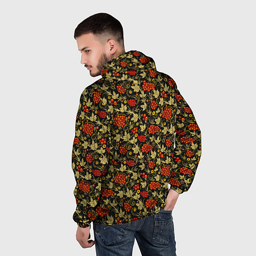 Мужская ветровка Традиционный русский узор / 3D-Белый – фото 4