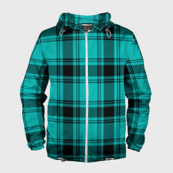 Ветровка с капюшоном мужская Checkered blue, цвет: 3D-белый