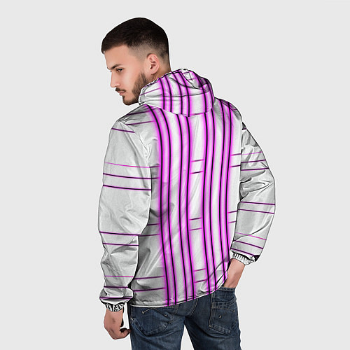 Мужская ветровка Neon pink / 3D-Белый – фото 4