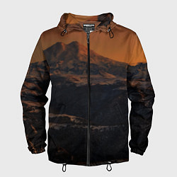 Ветровка с капюшоном мужская Эльбрус, цвет: 3D-черный