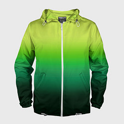 Мужская ветровка Градиент укропное зеленое омбре