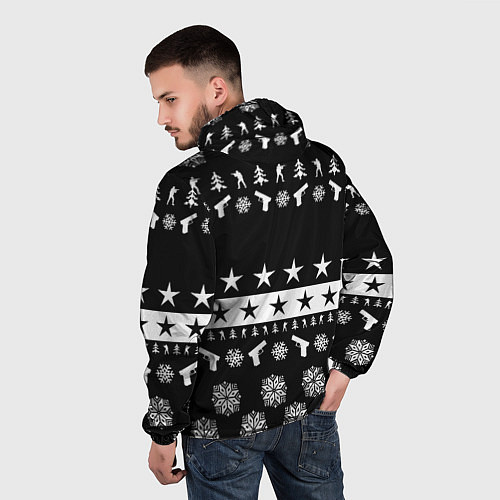 Мужская ветровка Doom x csgo winter / 3D-Белый – фото 4