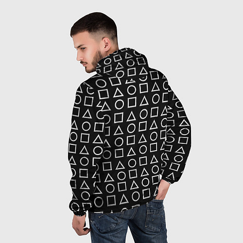 Мужская ветровка Doom geometry pattern / 3D-Белый – фото 4