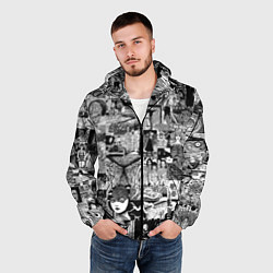 Ветровка с капюшоном мужская Horror World of Junji Ito, цвет: 3D-черный — фото 2