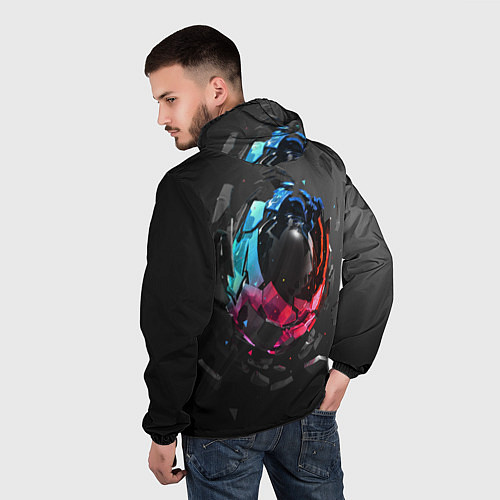 Мужская ветровка Abstract graphics / 3D-Белый – фото 4