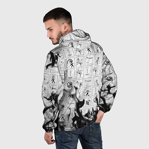 Мужская ветровка Doom x portal fire / 3D-Белый – фото 4