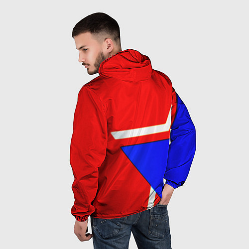 Мужская ветровка Doom star geometry / 3D-Белый – фото 4