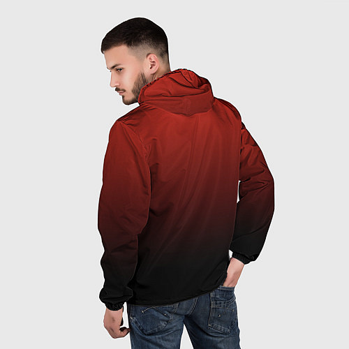 Мужская ветровка Red gradient / 3D-Белый – фото 4