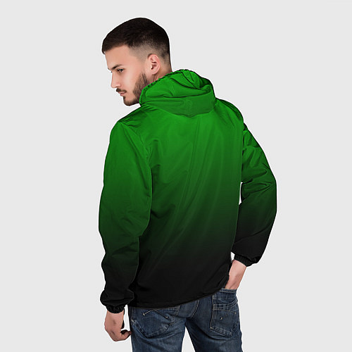 Мужская ветровка Green gradient / 3D-Белый – фото 4