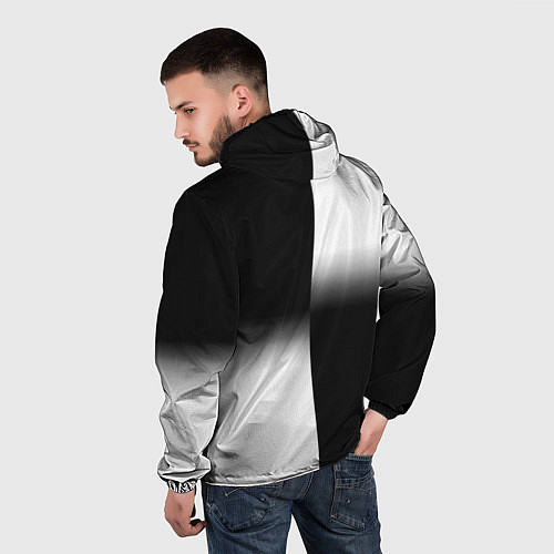 Мужская ветровка Doom black geometry / 3D-Белый – фото 4