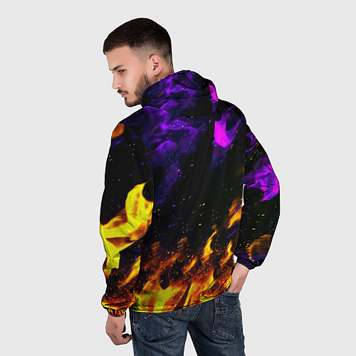 Мужская ветровка Doom огненный стиль / 3D-Белый – фото 4