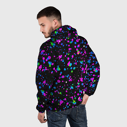 Мужская ветровка Doom цветные краски / 3D-Белый – фото 4