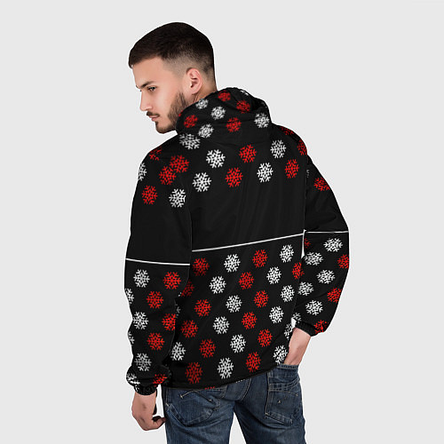 Мужская ветровка Doom winter pattern steel / 3D-Белый – фото 4