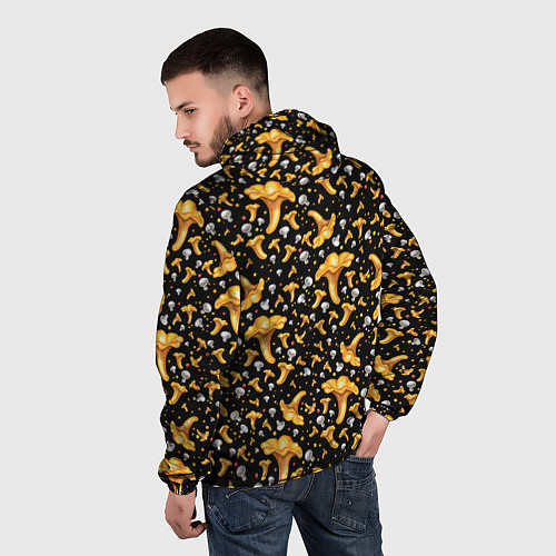 Мужская ветровка Грибной дождик / 3D-Белый – фото 4