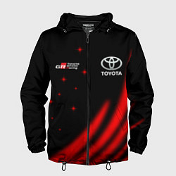 Ветровка с капюшоном мужская Toyota GR Gazoo Racing, цвет: 3D-черный