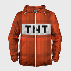 Ветровка с капюшоном мужская Minecraft TNT, цвет: 3D-белый