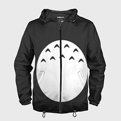 Ветровка с капюшоном мужская Тоторо живот, цвет: 3D-черный