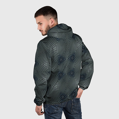Мужская ветровка Треугольное сияние / 3D-Белый – фото 4
