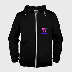 Ветровка с капюшоном мужская Crystal nightwear, цвет: 3D-белый