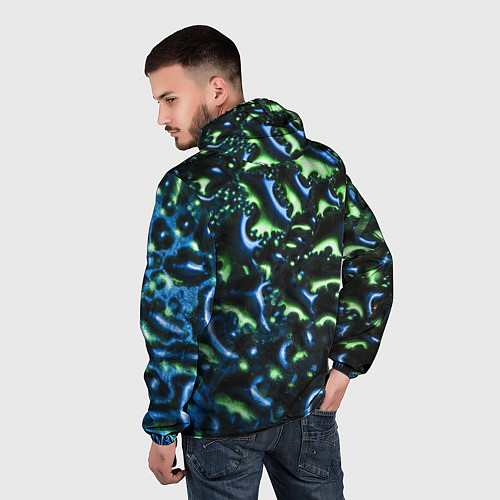Мужская ветровка Абстракция капли воды / 3D-Белый – фото 4