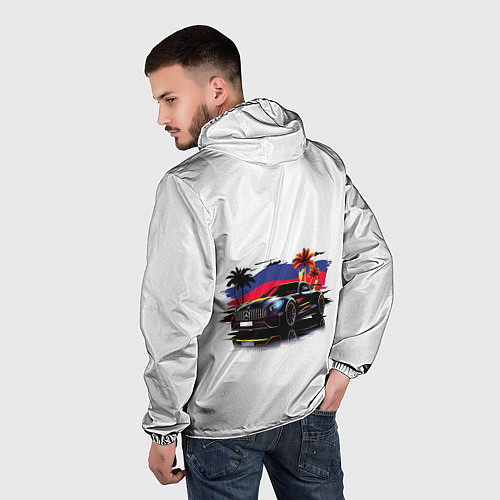 Мужская ветровка Mercedes amg / 3D-Белый – фото 4