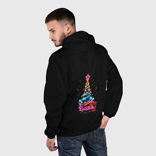 Мужская ветровка Christmas tree gifts / 3D-Белый – фото 4