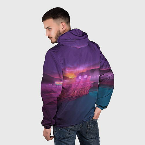 Мужская ветровка Venom near his motorcycle - ai art fantasy / 3D-Белый – фото 4