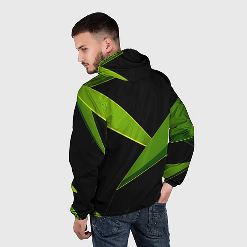 Мужская ветровка Geometric neon / 3D-Белый – фото 4