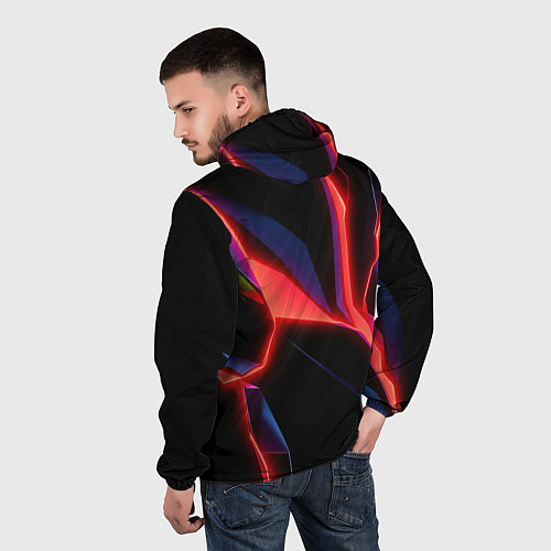 Мужская ветровка Neon red / 3D-Белый – фото 4