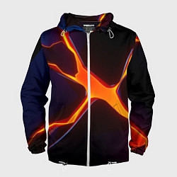 Ветровка с капюшоном мужская Orange rift, цвет: 3D-белый
