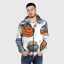 Ветровка с капюшоном мужская Дух хэллоуина, цвет: 3D-черный — фото 2