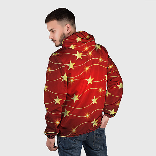 Мужская ветровка Звёздная гирлянда / 3D-Белый – фото 4