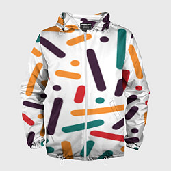 Ветровка с капюшоном мужская Oval oil, цвет: 3D-белый