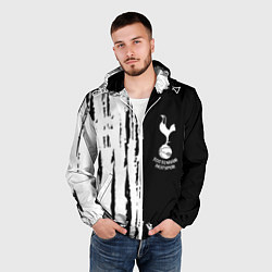 Ветровка с капюшоном мужская Tottenham Hotspur белые краски, цвет: 3D-белый — фото 2