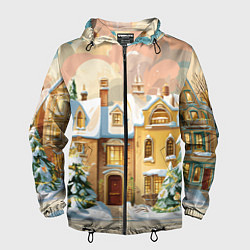 Мужская ветровка Новогодний город