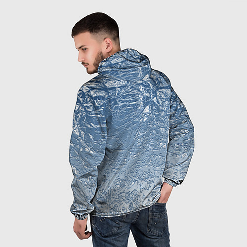 Мужская ветровка Налипший снег / 3D-Белый – фото 4