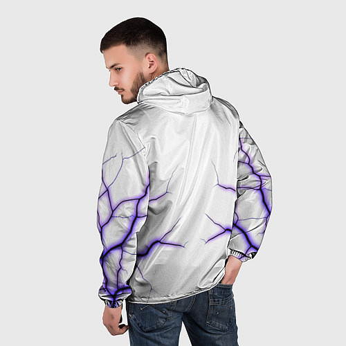 Мужская ветровка Color white purple / 3D-Белый – фото 4