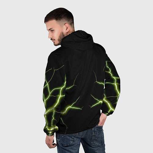 Мужская ветровка Color green black / 3D-Белый – фото 4