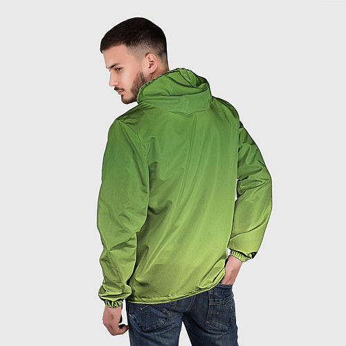 Мужская ветровка Color green yellow / 3D-Белый – фото 4