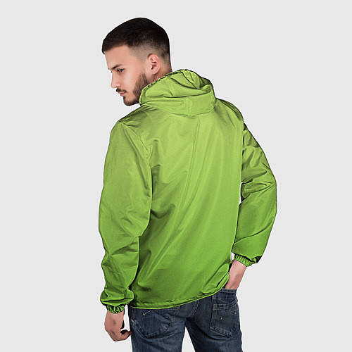 Мужская ветровка Color lime green / 3D-Белый – фото 4