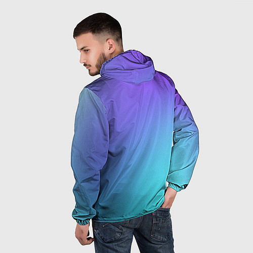 Мужская ветровка Color multi-colored gradient / 3D-Белый – фото 4