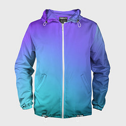 Ветровка с капюшоном мужская Color multi-colored gradient, цвет: 3D-белый