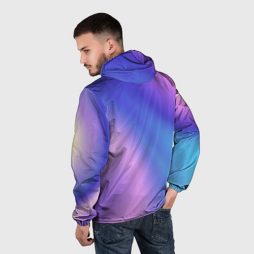 Мужская ветровка Color multicolored gradient / 3D-Белый – фото 4